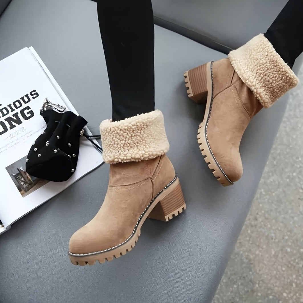 🎄Pre-Christmas Sale: Winter Essentials-High Heeled Snow Boots🎄