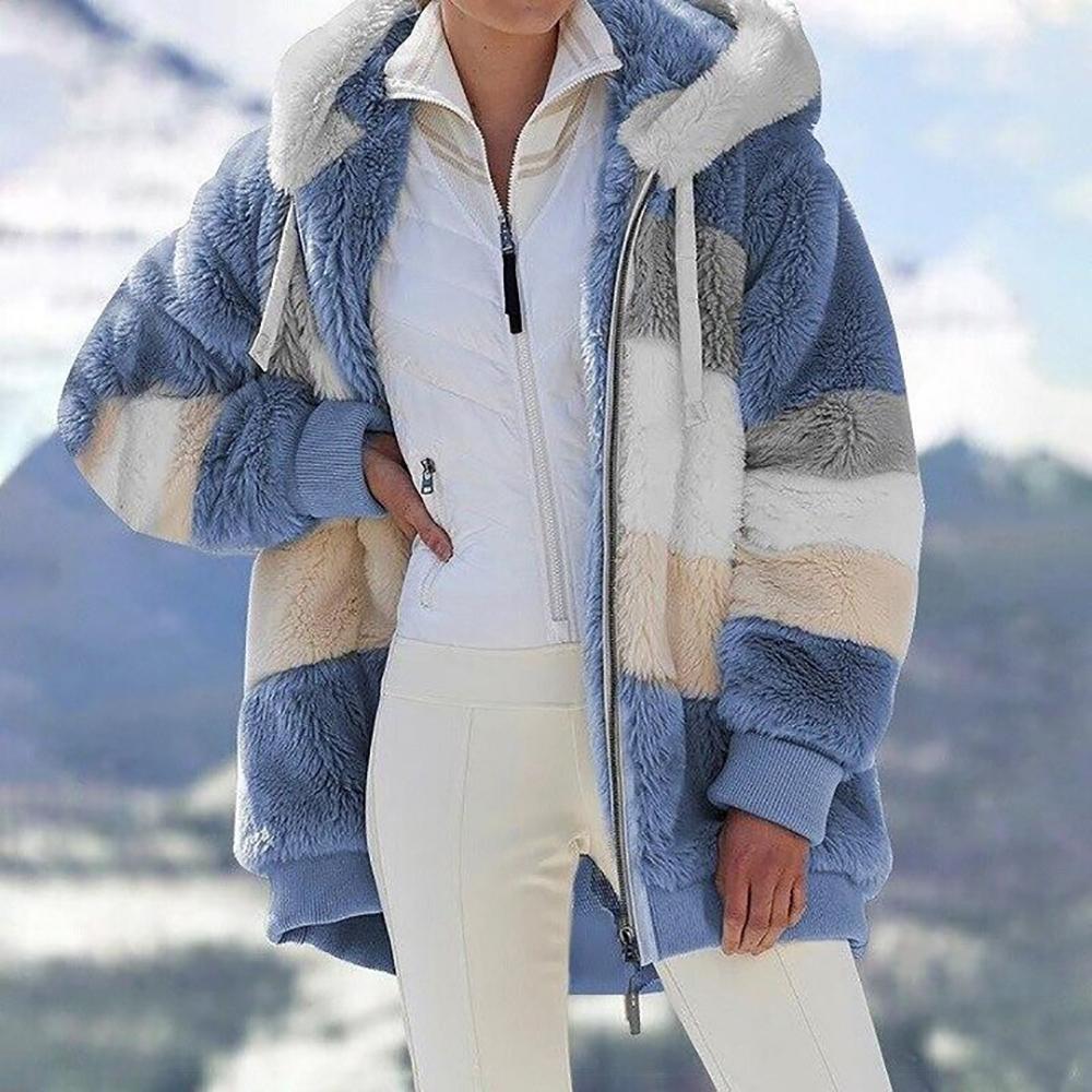 🐑 Contrast lambswool-filled coat-"40% discount for Christmas"