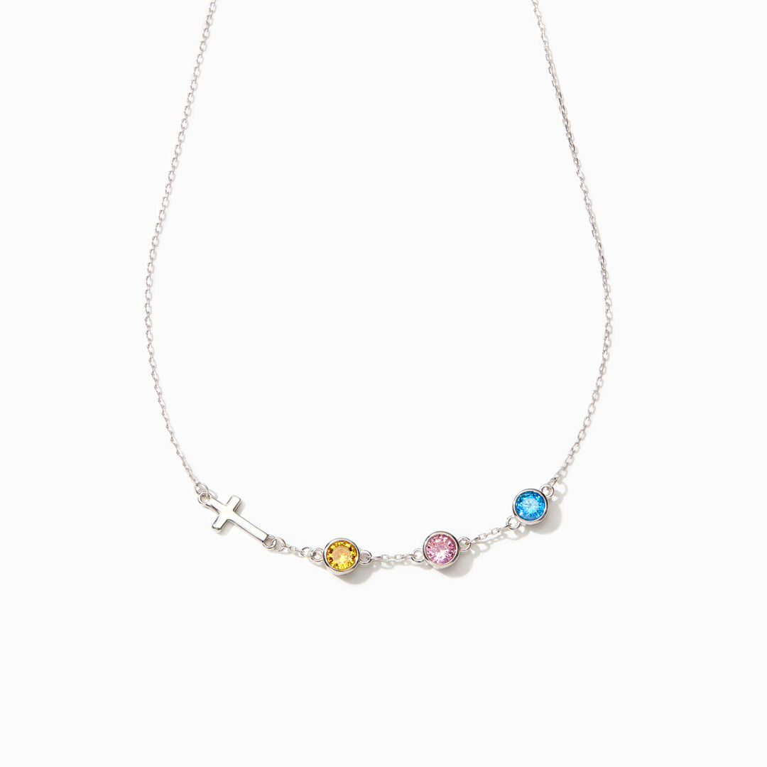 1-6 Birthstones Cross Necklace