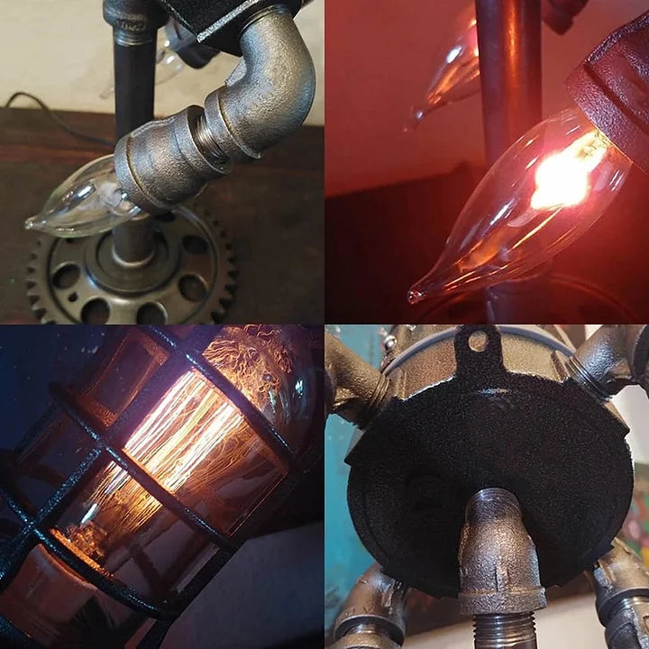 🚀Steampunk Rocket Lamp