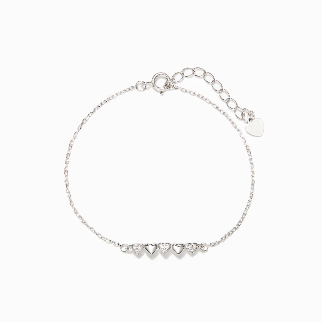 True Friends Will Never Part Tiny Hearts Bracelet