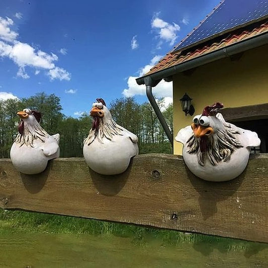 🔥Funny Chicken Garden Fence Decoration