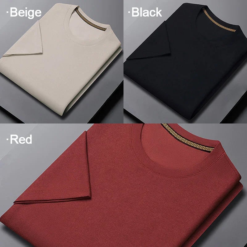 Waffle woven ice silk breathable T-shirt