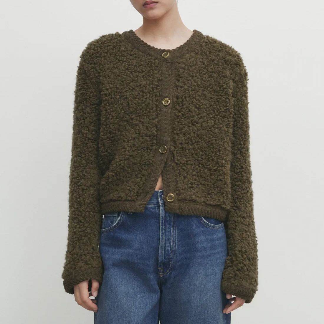 Viral Cashmere Boucle Cardigan(Buy 2 Free Shipping)