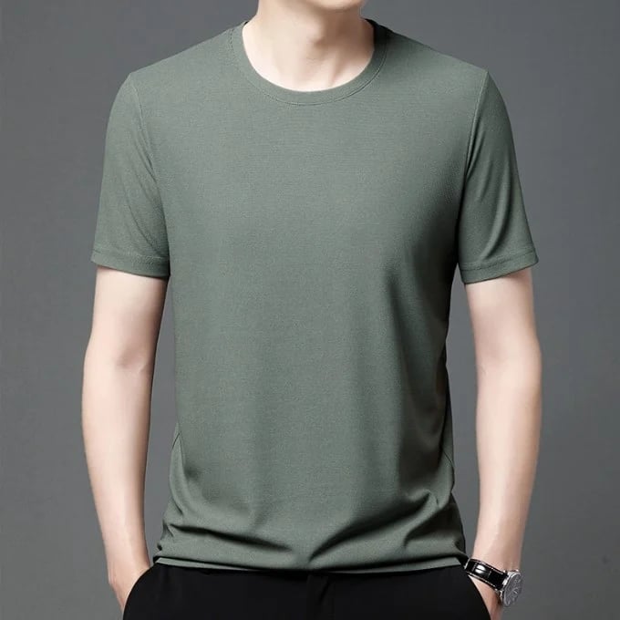 Waffle woven ice silk breathable T-shirt