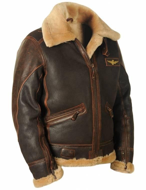 Pilot leather jacket-made of sheepskin