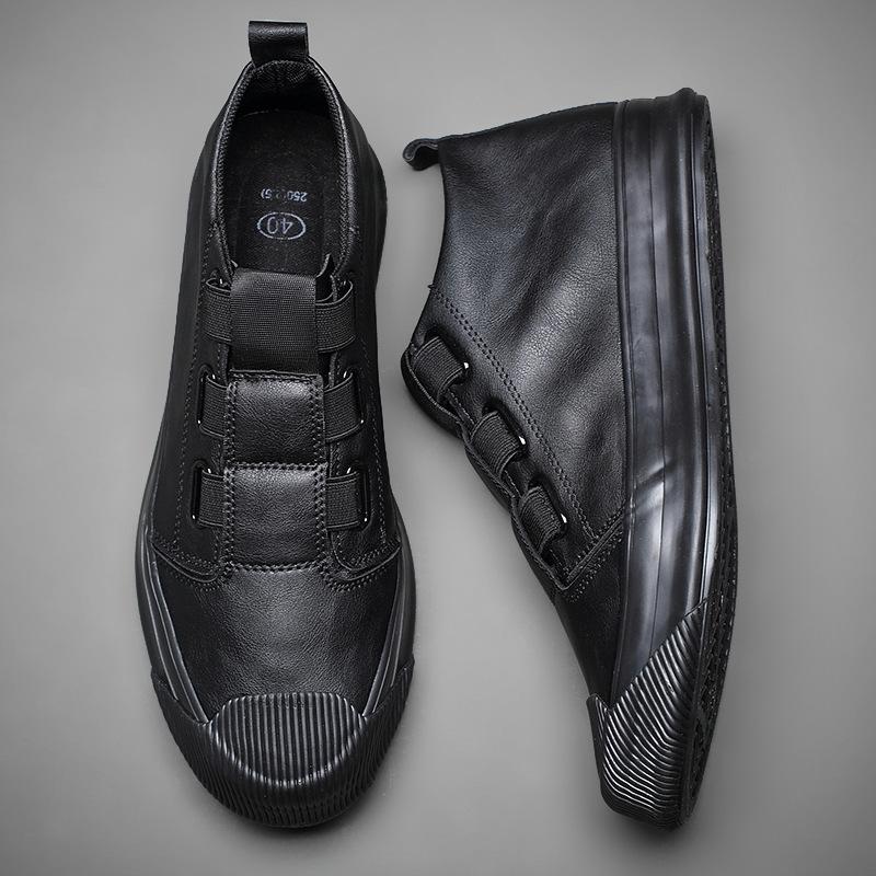 men's casual leather shoes youth trendy sneakers â Vipsheep.com