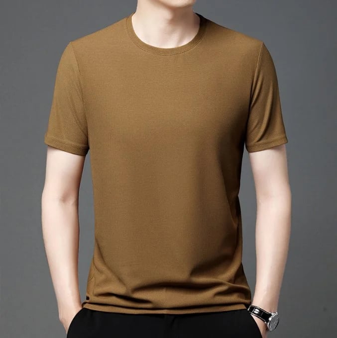 Waffle woven ice silk breathable T-shirt