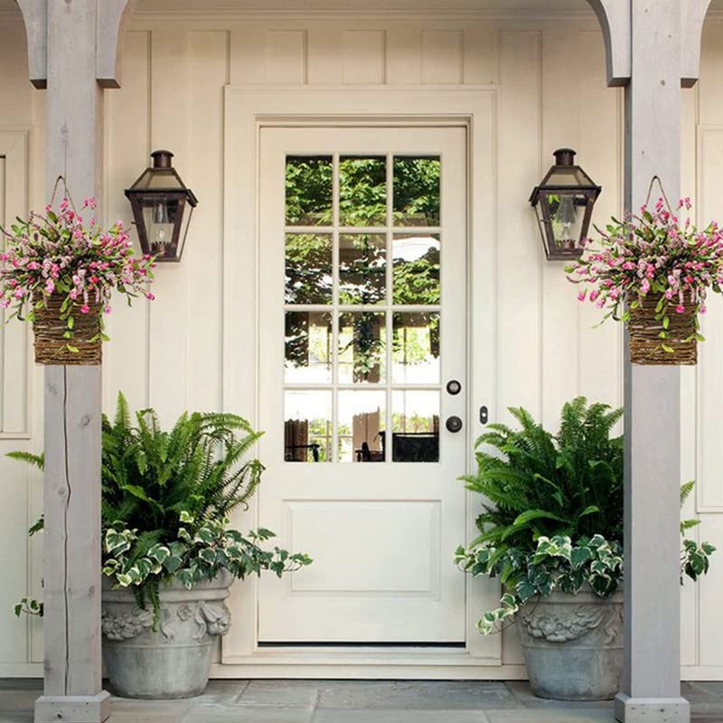 💐Cream Hydrangea Door Hanger Basket Wreath