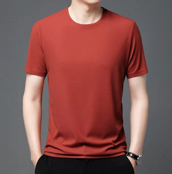 Waffle woven ice silk breathable T-shirt