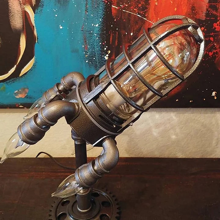 🚀Steampunk Rocket Lamp