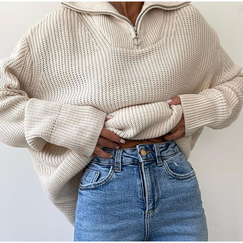 Zip-up Lapel Sweater  🔥Buy 2 Free Shipping🔥