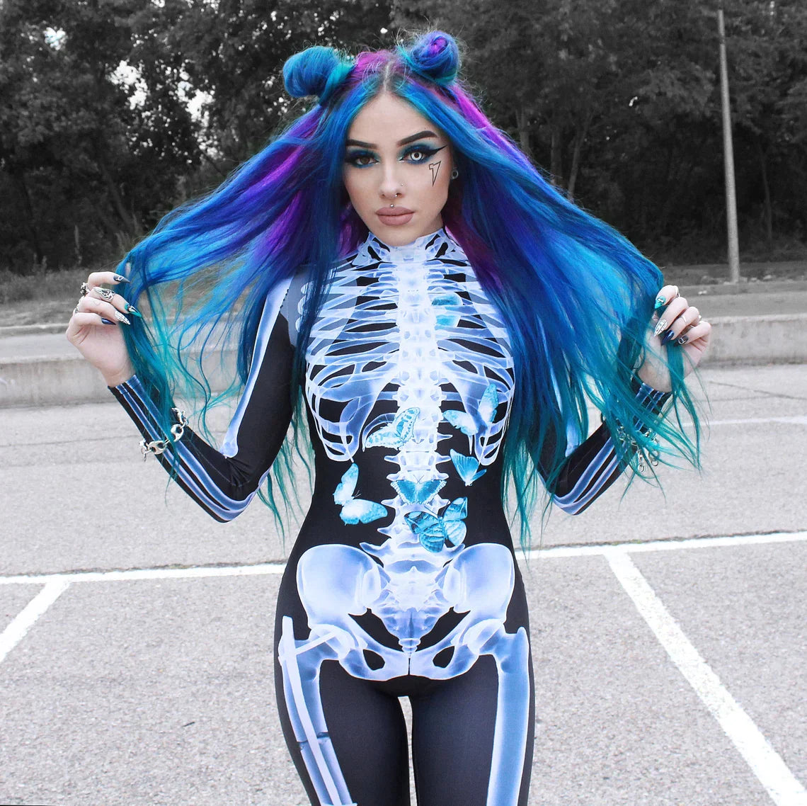 Early Halloween Promotion🔥  Cosplay Women Skeleton Bodysuit