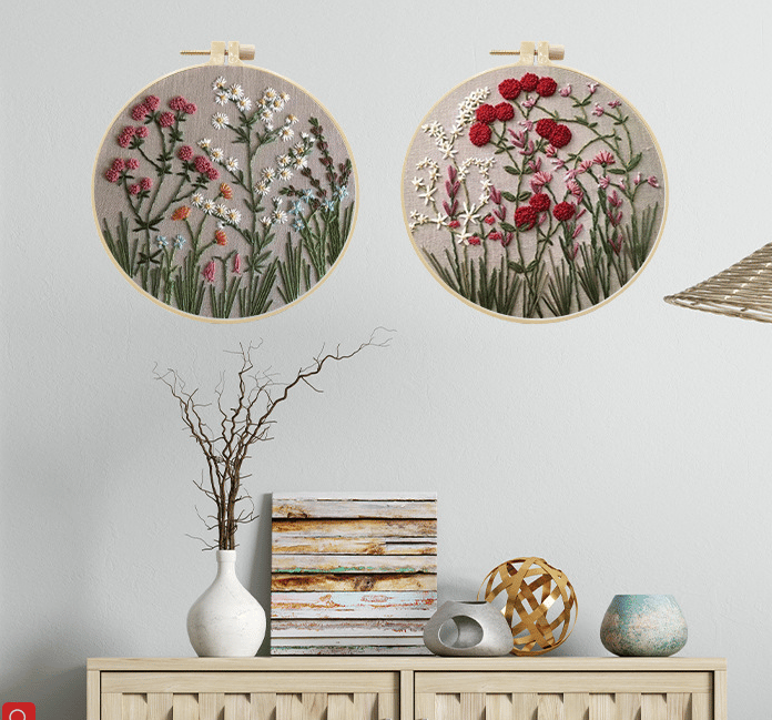 49% OFF - Perfect Gift - Embroidery  Hoop Flower Kit for Beginner