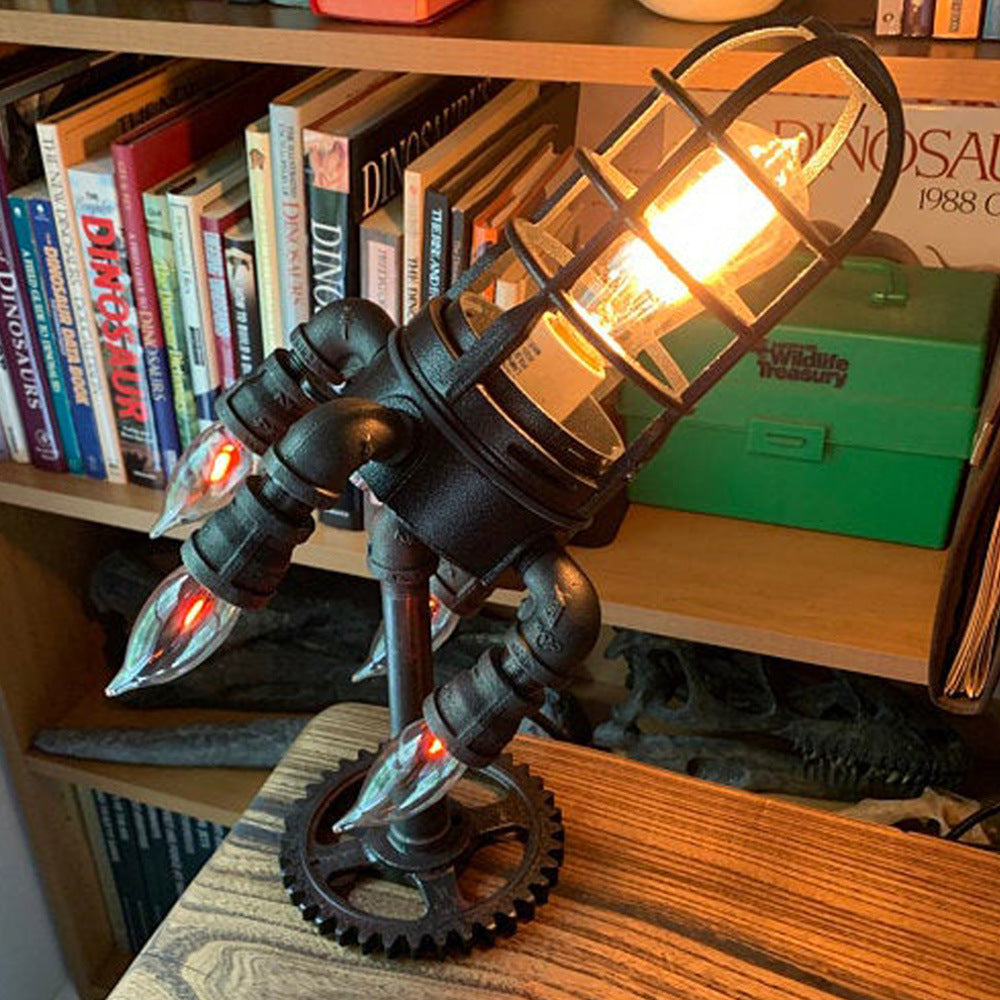 🚀Steampunk Rocket Lamp