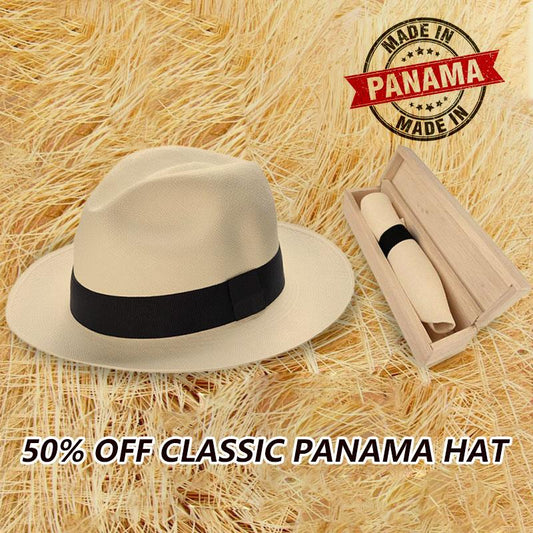 Classic Panama Hat-Handmade In Ecuado[BUY 2 FREE SHIPPING & BOX PACKING]