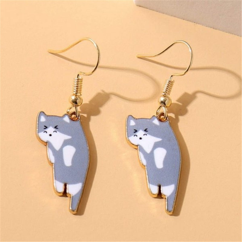 2023 New Funny Small Black Cat Earring for Women Girl Fashion Cute Animal Earrings Fashion Party Jewelry Gifts Wholesale