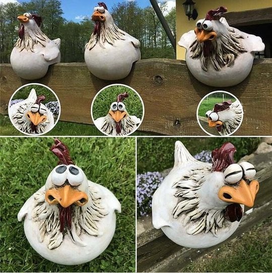 🔥Funny Chicken Garden Fence Decoration