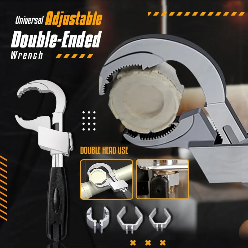 🔥Hot Sale🔥Universal Multifunctional Adjustable Double-ended Wrench Tool