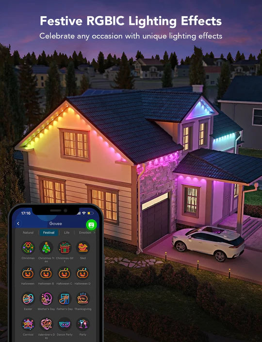 🎃Halloween Sale 58% OFF---Wi-Fi Bluetooth Smart Led rgbic for outdoor