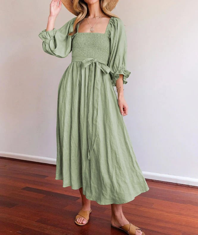 🌈Hot Sales🌈French Ruffled Lantern Sleeves Multi-wear Dress