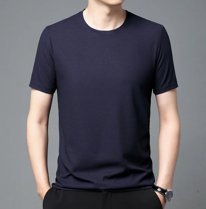 Waffle woven ice silk breathable T-shirt