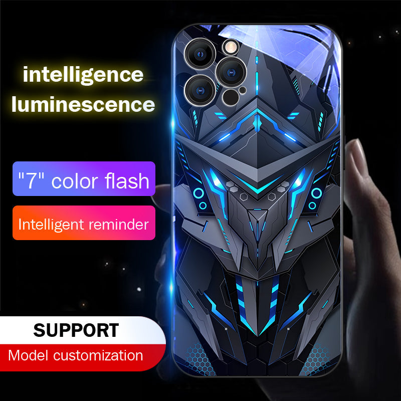 Cool Mecha Apple Smart Flash Phone Case