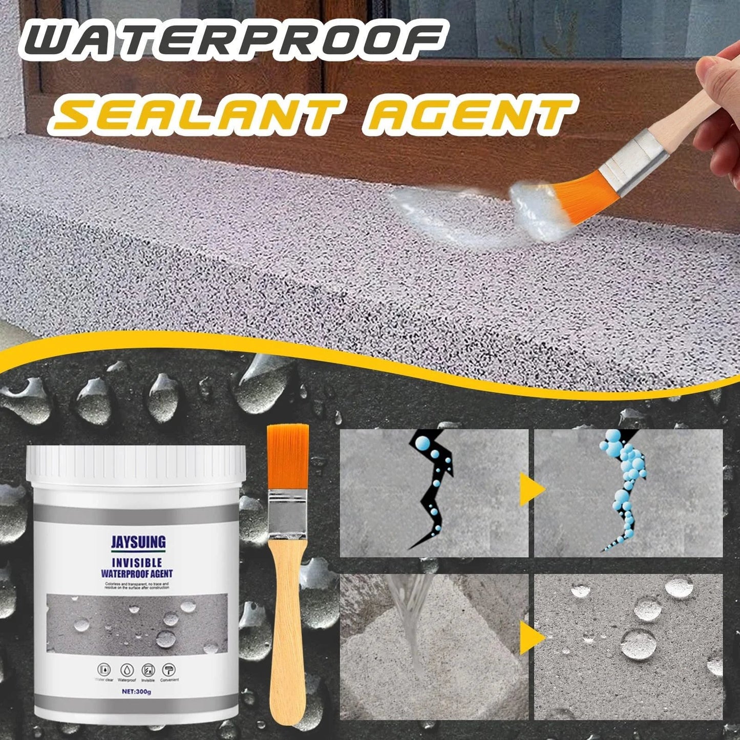 🔥2023 NEW YEAR SALE - Waterproof Sealant Agent Transparent Glue