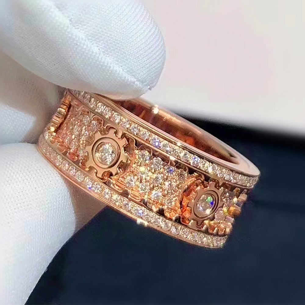 Handmade Ornate Geometric 3D Band Ring