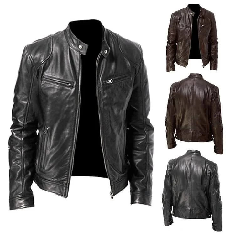 Autumn/Winter Hot Sale：Men's Leather Jacket