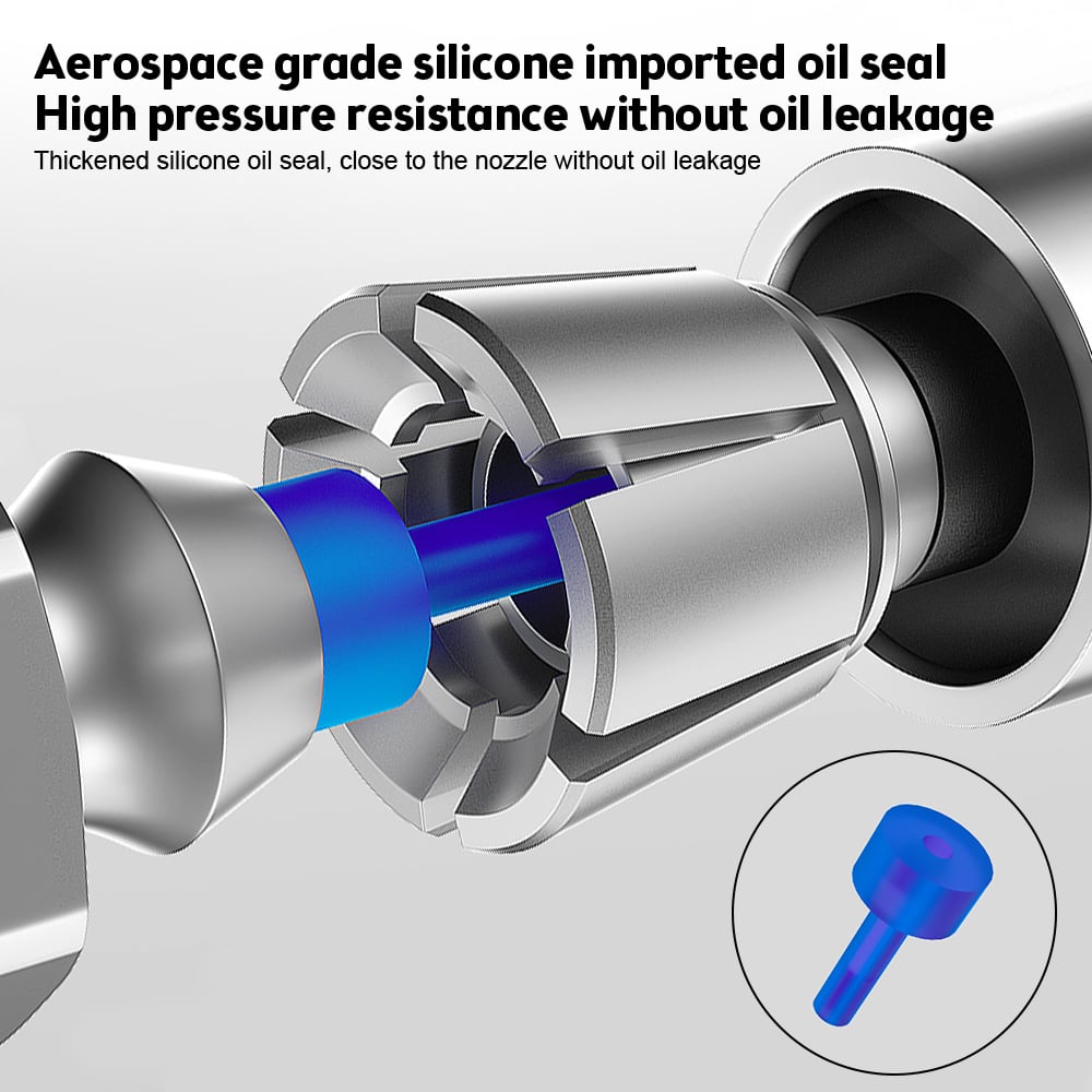 Strong Lock on Grease Couplers with Spring Flex Hose