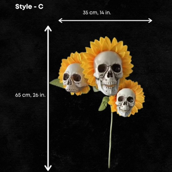 HALLOWEEN DECOR SKULL SUNFLOWERS🌻