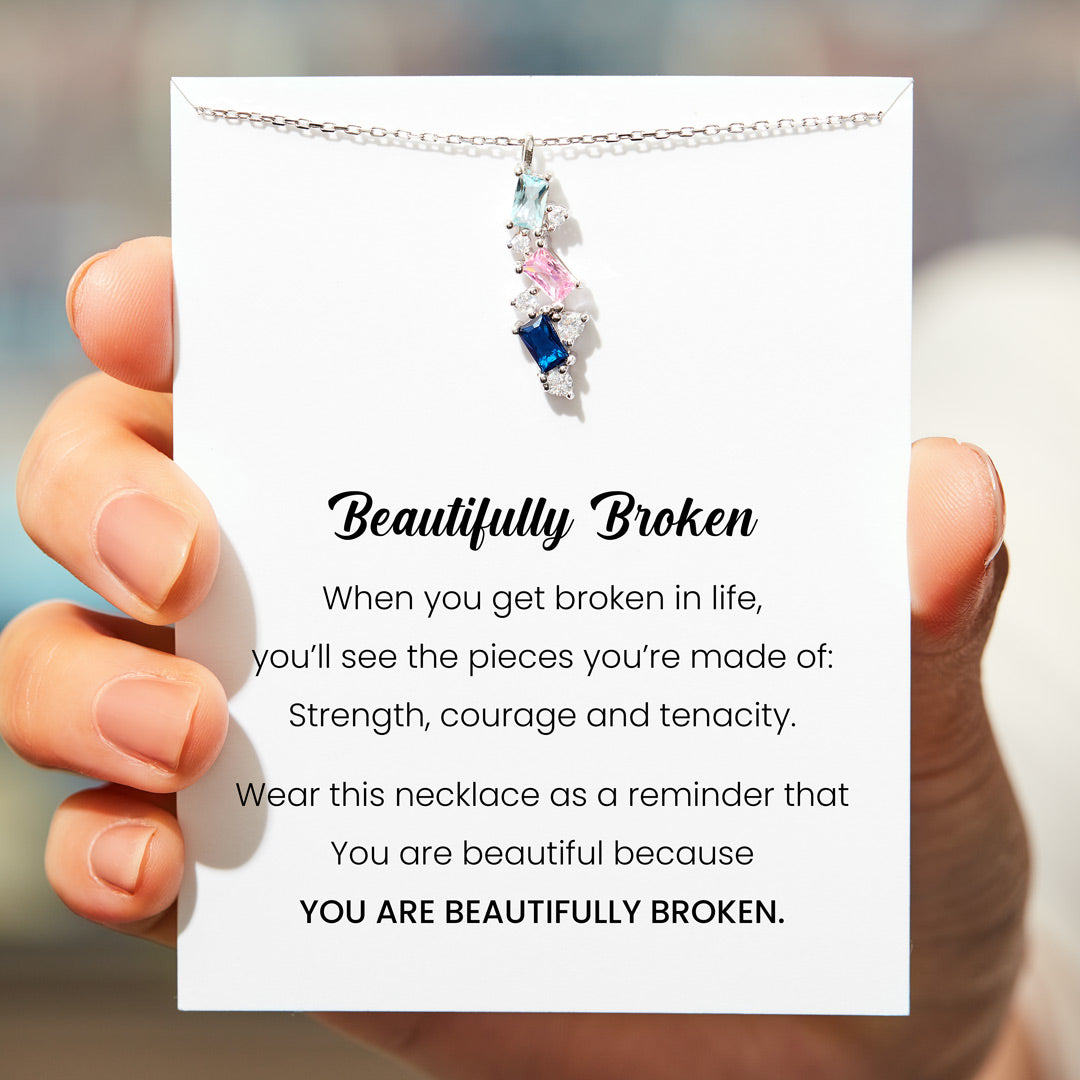 Beautifully Broken Baguette Cut Necklace