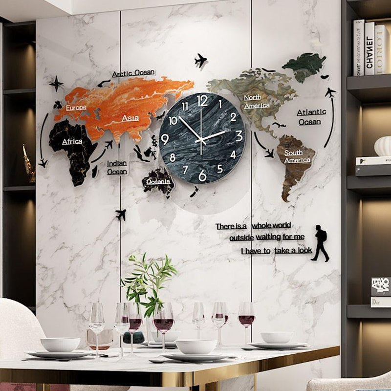 Art Map Wall Clock