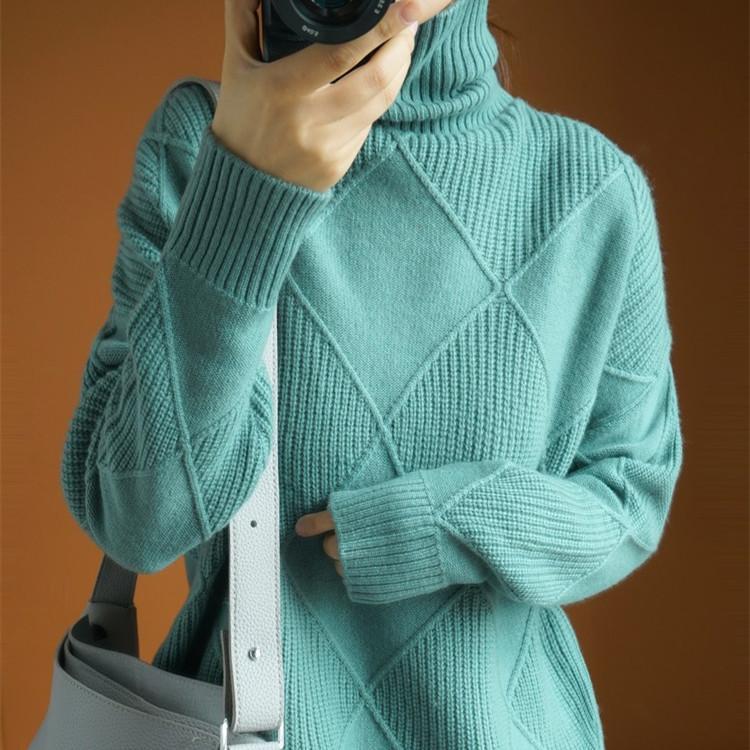 Women Oversize Cashmere Women's Turtleneck