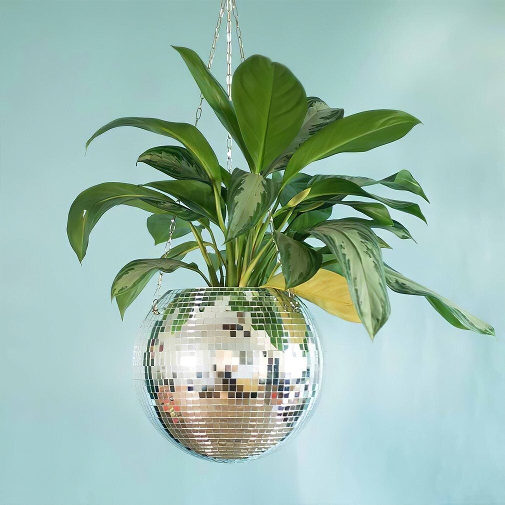 Disco Ball Hanging Planter