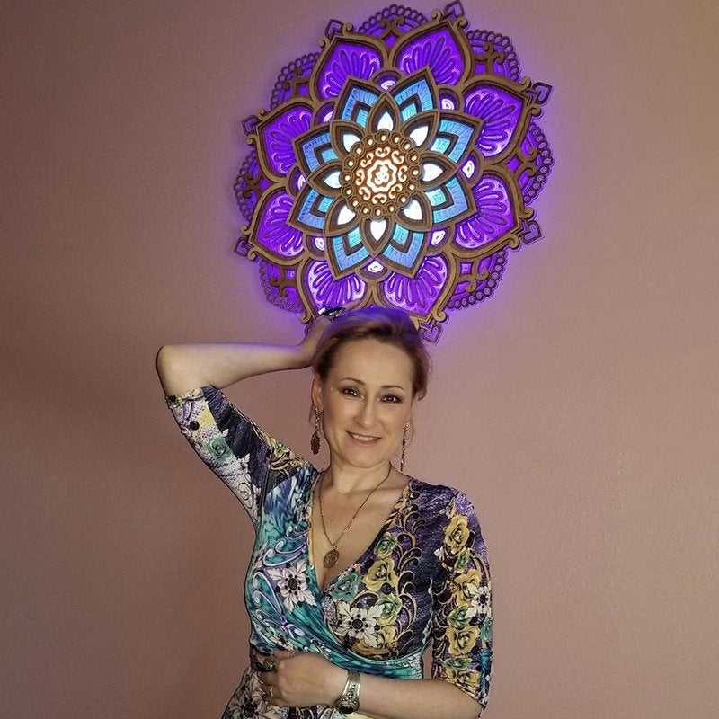 Mandala Yoga Room Night Light LED