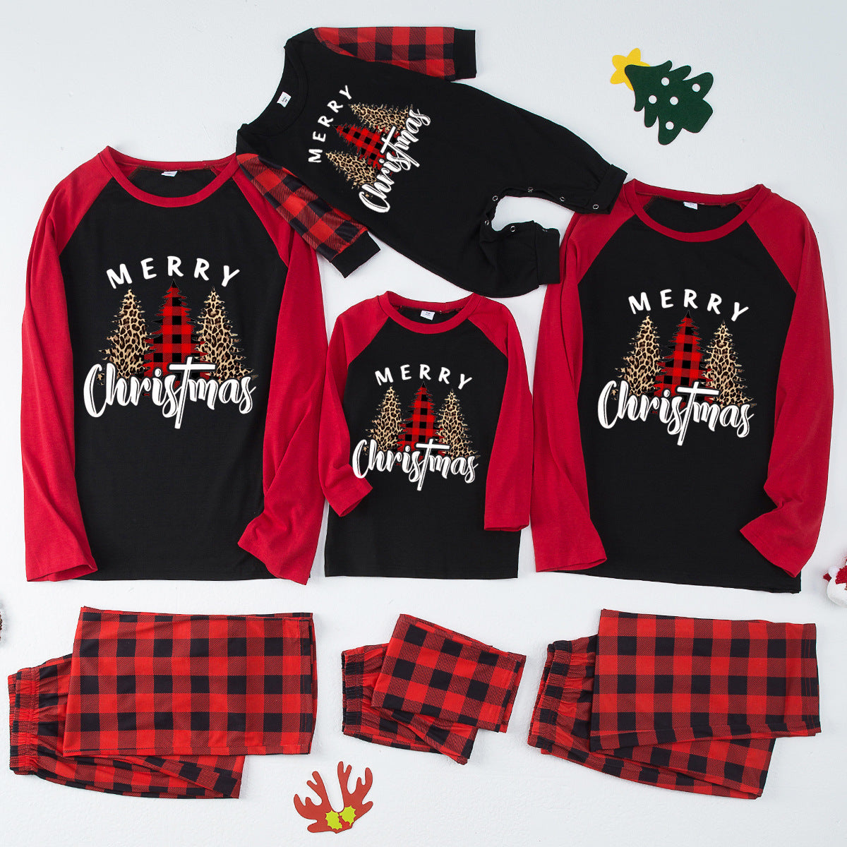 🎄 Early Christmas Pre-Sale -Christmas Elements Print Family Pajama Sets