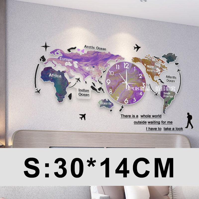 Art Map Wall Clock