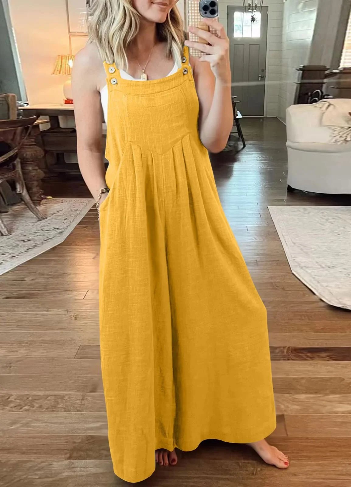 2023 HOT SALE PLUS SIZE WIDE LEG OVERALLS JUMPSUIT