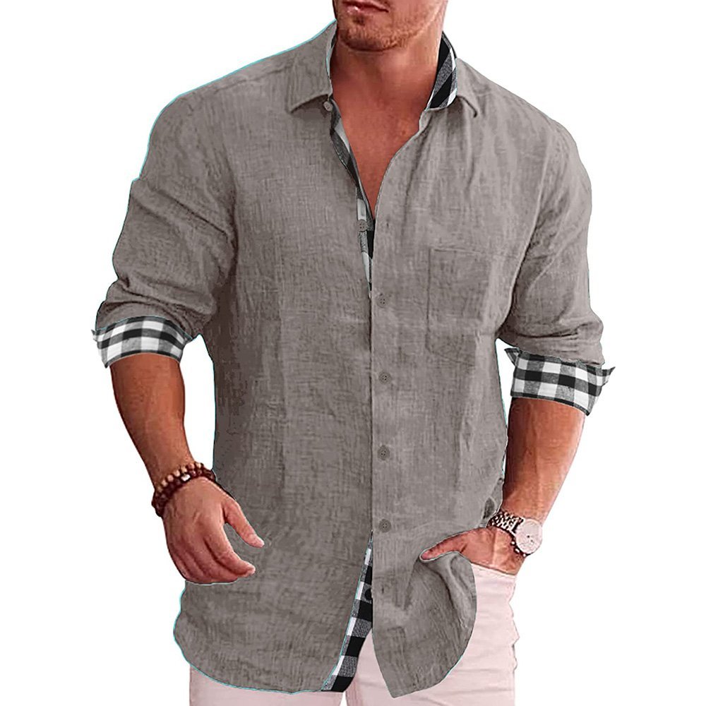 2023 Summer Gentleman Paneled Casual Buttons Pocket Blouse