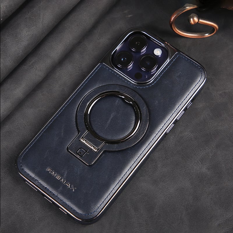 Luxury Leather Invisible Stand Case for iPhone