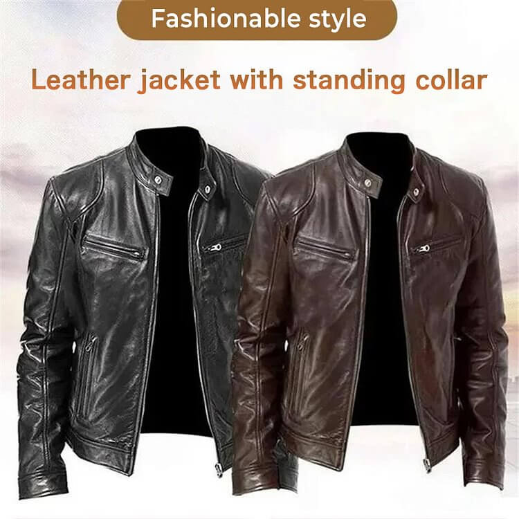 Autumn/Winter Hot Sale：Men's Leather Jacket