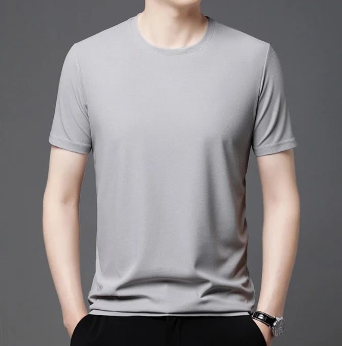 Waffle woven ice silk breathable T-shirt