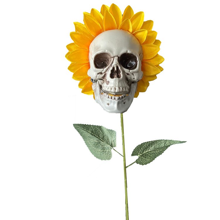 HALLOWEEN DECOR SKULL SUNFLOWERS🌻