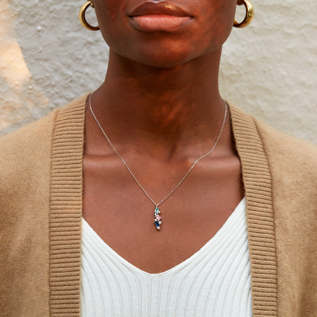 Beautifully Broken Baguette Cut Necklace