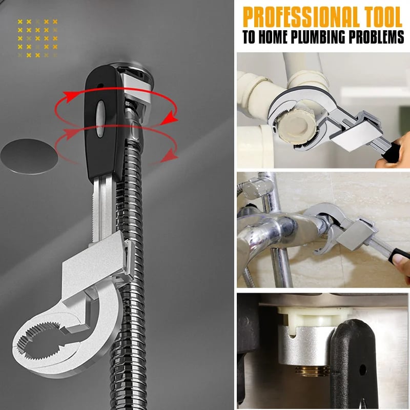 🔥Hot Sale🔥Universal Multifunctional Adjustable Double-ended Wrench Tool