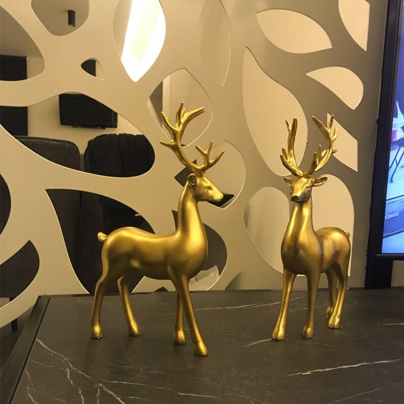 🦌Golden Couple Deer Figurines✨