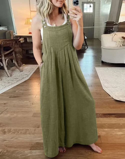 2023 HOT SALE PLUS SIZE WIDE LEG OVERALLS JUMPSUIT