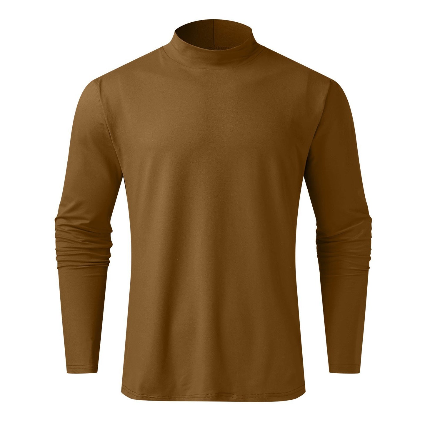 Mens High Neck Slim Fit Long Sleeve T-shirt--Buy 2 Free Shipping